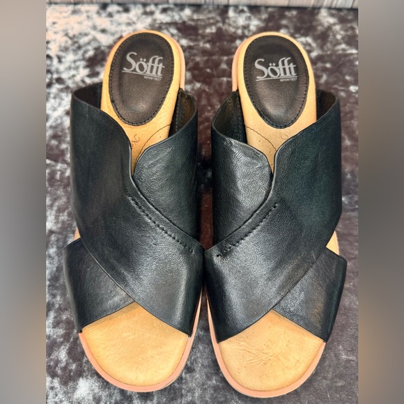 Sofft Perrie Black Slide Sandal Size 9 - Picture 3 of 14